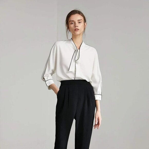 J.ING Bolt White Contrast Top - Picture 2 of 9